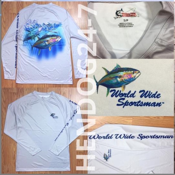 WORLDWIDE SPORTSMAN SALT PRINT MEN’S LONG SLV TEE - Picture 3 of 4